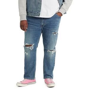 Levi's 511 Slim Fit‎ Jeans Blue Big & Tall Stretch Distressed Men's Size 52 x 28